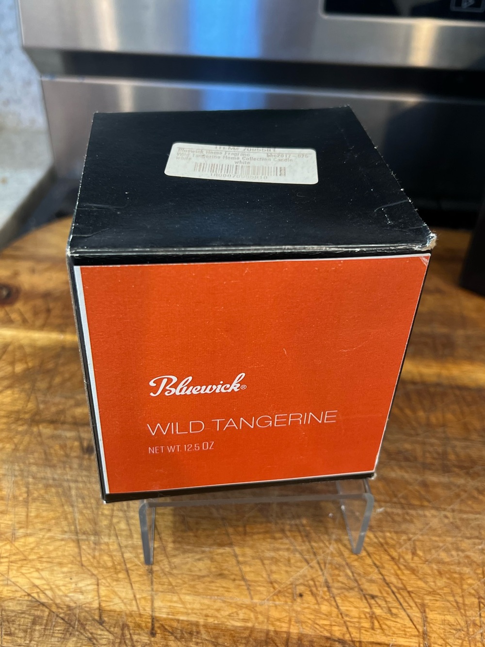 NIB Bluewick Wild Tangerine Wood Wick Scented Candle 12.5oz